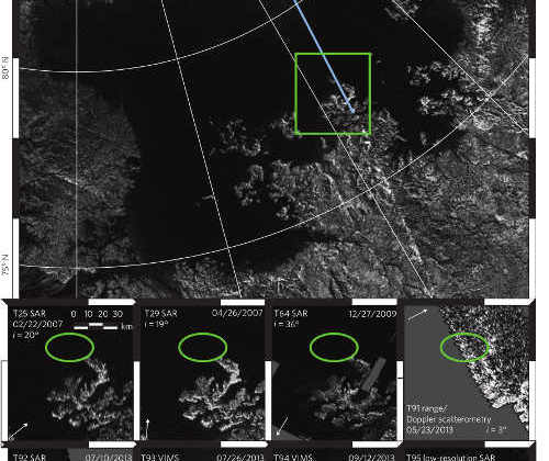 Расположение и эволюция аномалии в море Лигеи